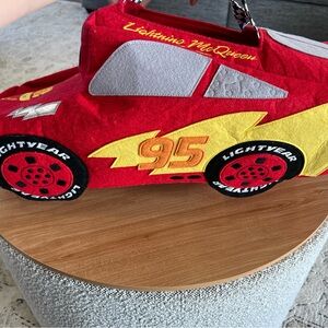 Pottery Barn Kids Lightning McQueen Halloween costume.